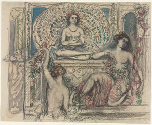 孔雀の玉座。 作： Charles Edward Conder