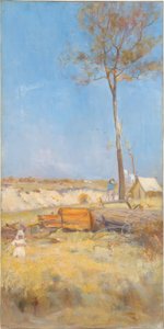 南の太陽の下で（材木のスプリッターのキャンプ） 作： Charles Edward Conder