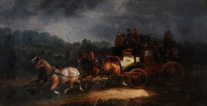 リーズとロンドンのロイヤル・メール 1835年頃 油彩・キャンバス 作： Charles Cooper Henderson