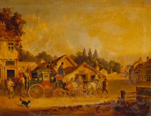 ヨークのロンドンロイヤルメールへの到着 作： Charles Cooper Henderson