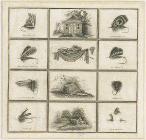 ドーヴェデール - チャールズ・コットンのフライとフック：銅版画、ND [?19世紀] （プリント） 作： Charles Cotton