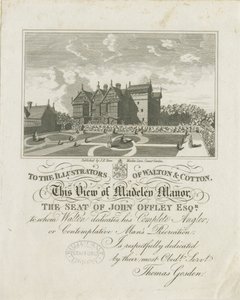 マドレー・マナー・ハウス: エングレーヴィング, nd [c 1686] (プリント) 作： Charles Cotton