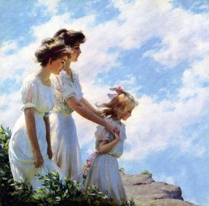 崖の上 作： Charles Courtney Curran