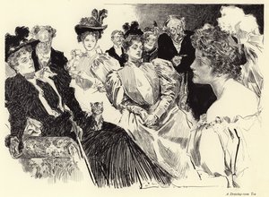 応接室のお茶 作： Charles Dana Gibson