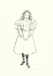 リトル・アメリカン・ガール（リトグラフ） 作： Charles Dana Gibson