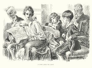 戦線からの物語（リトグラフ） 作： Charles Dana Gibson
