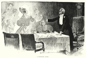 バチェラーズ・サパー（リトグラフ 作： Charles Dana Gibson