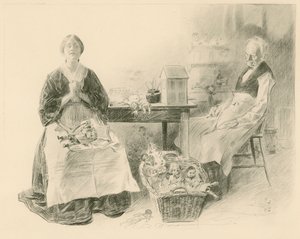 カレブ・プラマーと彼の娘 作： Charles Dana Gibson