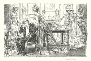クリスマス・イブの訪問者（リトグラフ） 作： Charles Dana Gibson