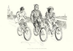 医師の勧めで屋外で運動するグルレム（リトグラフ） 作： Charles Dana Gibson
