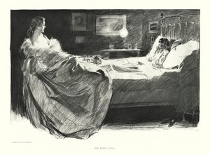 初恋（リトグラフ） 作： Charles Dana Gibson