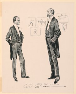 私は老人とポーカーをします 作： Charles Dana Gibson