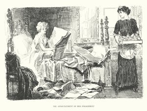 婚約発表（リトグラフ） 作： Charles Dana Gibson