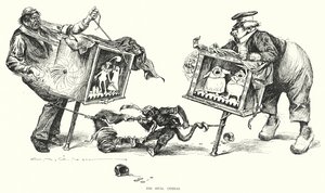 ライバル社のオペラ（リトグラフ 作： Charles Dana Gibson