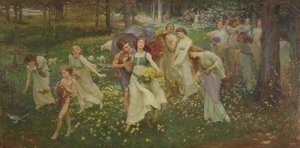 春の進歩、1905 作： Charles Daniel Ward