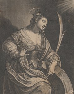 アレクサンドリアの聖カタリナ、カリフォルニア州。 1630年。 作： Charles David
