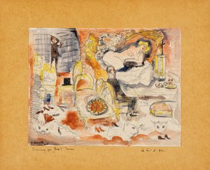 ムファット伯爵がシュアール侯爵と一緒にナナを発見 作： Charles Demuth