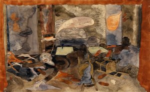 伯爵夫人ガーシュッツ・ルルの死（紙のトイレ） 作： Charles Demuth