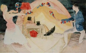ダムベルを持ったジャグラー（水彩・紙） 作： Charles Demuth