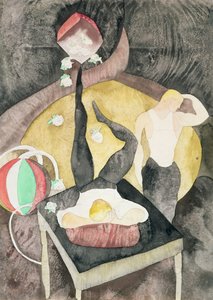 2人のアクロバットジャグラー、1916年（紙にトイレ） 作： Charles Demuth