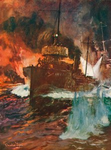 ナイトアタック。仕事での魚雷艇、c1918 1919