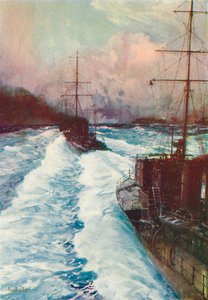 海のスズメバチ。 Destroyers at Speed、c1917 1919 作： Charles Dixon