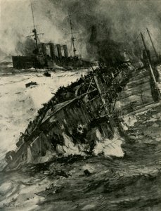 HMSアブキルの沈没、第一次世界大戦、1914年9月22日、c1920。