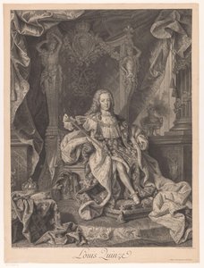 フランスのルイ15世の肖像 作： Charles Dupuis