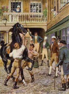 Jeffery Farnol による The Amateur Gentleman のイラスト (カラー リソ) 作： Charles Edmund (after) Brock