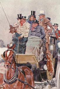 チャールズ・ディケンズ著『ピクウィック・ペーパーズ』の挿絵（カラーリトグラフ） 作： Charles Edmund (after) Brock