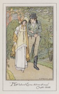 ジェーン・オースティン著「エマ」の挿絵（カラーリトグラフ 作： Charles Edmund Brock