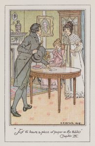 ジェーン・オースティン著「エマ」の挿絵（カラーリトグラフ 作： Charles Edmund Brock