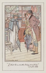 ジェーン・オースティン著「エマ」の挿絵（カラーリトグラフ 作： Charles Edmund Brock