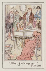 ジェーン・オースティン著「エマ」の挿絵（カラーリトグラフ 作： Charles Edmund Brock