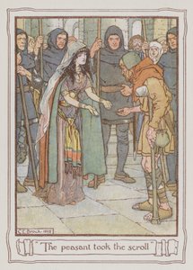 サー・ウォルター・スコット著「アイヴァンホー」のイラスト（カラーリトグラフ 作： Charles Edmund Brock