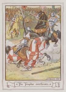 サー・ウォルター・スコット著「アイヴァンホー」のイラスト（カラーリトグラフ 作： Charles Edmund Brock
