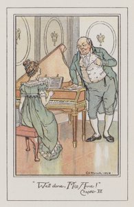 説得力のあるイラスト（カラーリトグラフ 作： Charles Edmund Brock