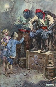 ブレットハートの海賊の島の女王のイラスト 作： Charles Edmund Brock