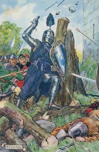 ウォルタースコット卿の包囲された城のイラスト 作： Charles Edmund Brock