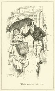 チャールズ・ラムの「The Essays of Elia」の挿絵（彫刻）。 作： Charles Edmund Brock