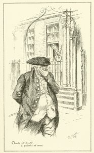 チャールズ・ラムの「The Essays of Elia」の挿絵（彫刻）。 作： Charles Edmund Brock