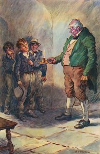 トーマス・ヒューズのトム・ブラウンの学生時代のイラスト 作： Charles Edmund Brock