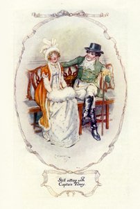 ティルニー船長と一緒に座っている、1907（イラスト） 作： Charles Edmund Brock