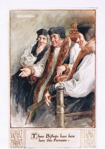 3人の司教がここに来ています 作： Charles Edmund Brock