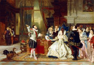 ウォルターローリー卿とエリザベス女王、1875年 作： Charles Edouard Boutibonne