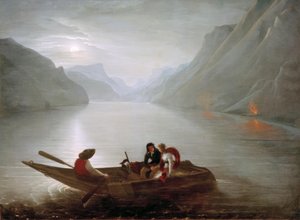ジュリーとサン＝プリュのレマン湖畔 作： Charles Edouard Crespy Le Prince