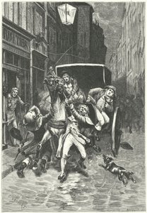 フランス革命に反対するブルトン人陰謀家、ジョルジュ・カドゥダルの逮捕 作： Charles Edouard Delort
