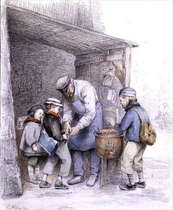 The Chestnut Seller 作： Charles Edouard Frere