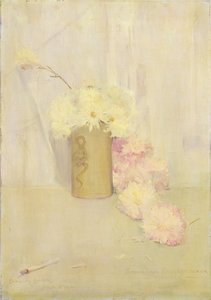 煙と菊の花 作： Charles Edward Conder