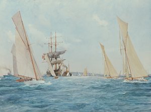 ヨットレース 作： Charles Edward Dixon